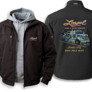 Loyal Tire Auto Center branded jackets front and back