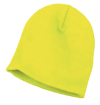 Bright yellow knit beanie hat for winter