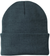 Dark gray knitted winter beanie hat