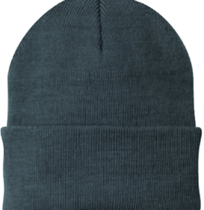 Dark gray knit beanie hat