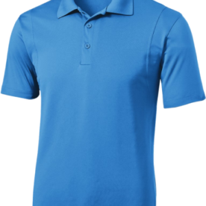 Blue short-sleeve polo shirt for men
