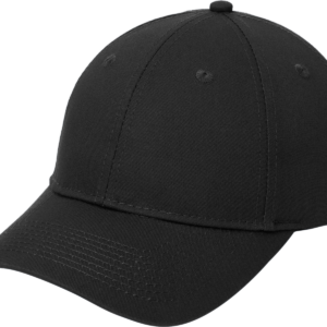 Plain black baseball cap on white background