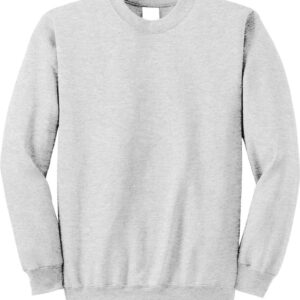 Plain light gray crewneck sweatshirt