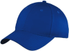 Plain blue baseball cap with curved brim