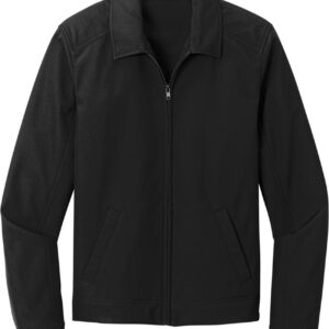 Black zip-up jacket with collar