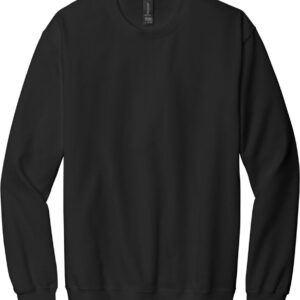 Plain black crewneck sweatshirt front view
