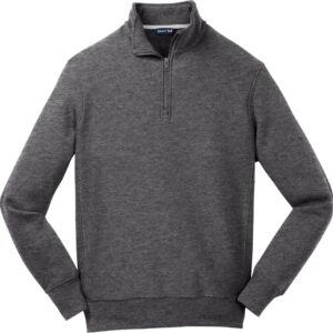 Gray quarter zip pullover sweatshirt