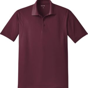 Maroon short sleeve polo shirt