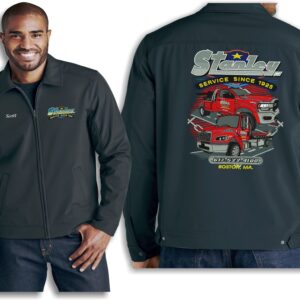 Stanley embroidered black jacket with truck design