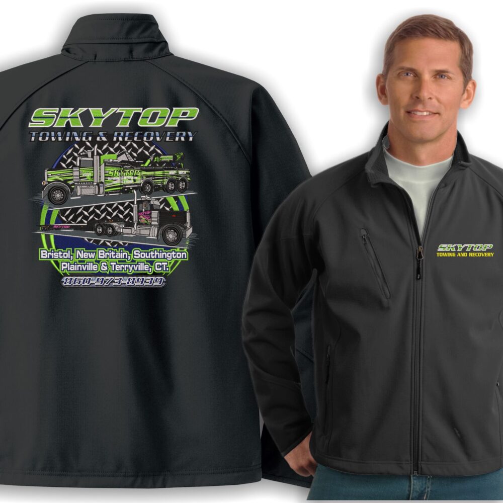 Skytop Towing and Recovery black jacket design