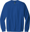 Plain blue crewneck sweatshirt front view
