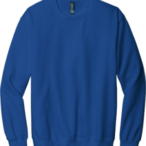 Plain blue crewneck sweatshirt front view