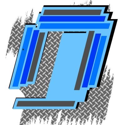 Blue geometric abstract design on textured background