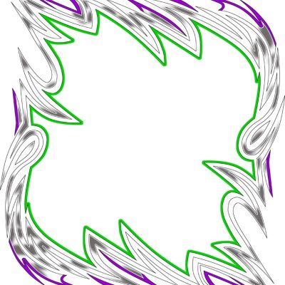 Abstract colorful flame border design frame