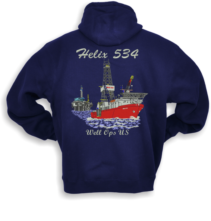 Helix 534 Well Ops US hoodie design