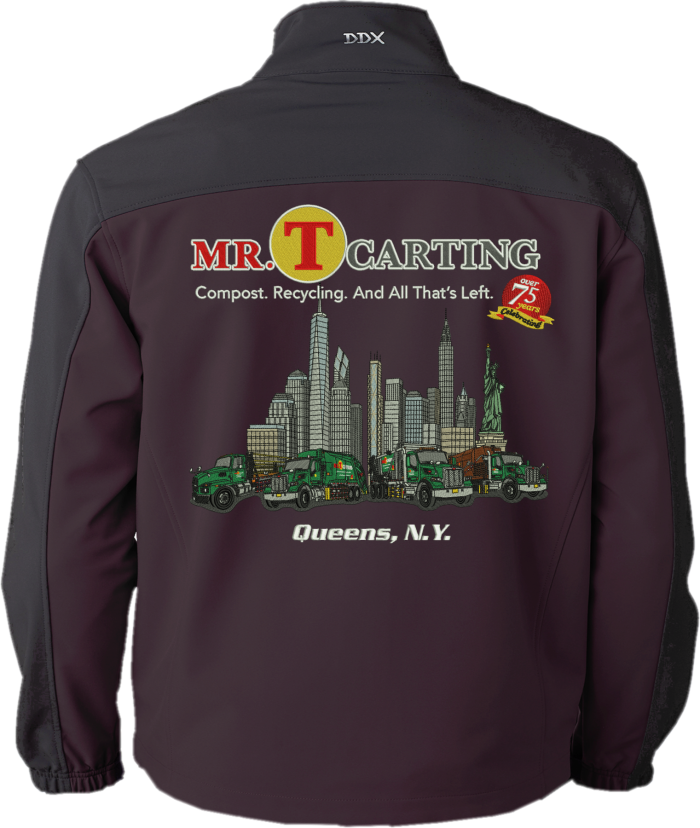 Mr. T Carting jacket with New York skyline design