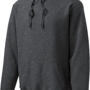 Dark gray pullover hoodie with front pocket