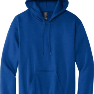 Plain blue hoodie with front pocket