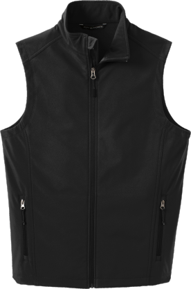 Black sleeveless zip-up vest for men