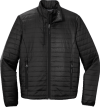 Black quilted lightweight men's jacket