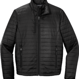 Black quilted lightweight men's jacket