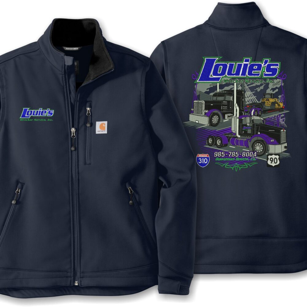 Louie's Wrecker Service navy Carhartt jacket