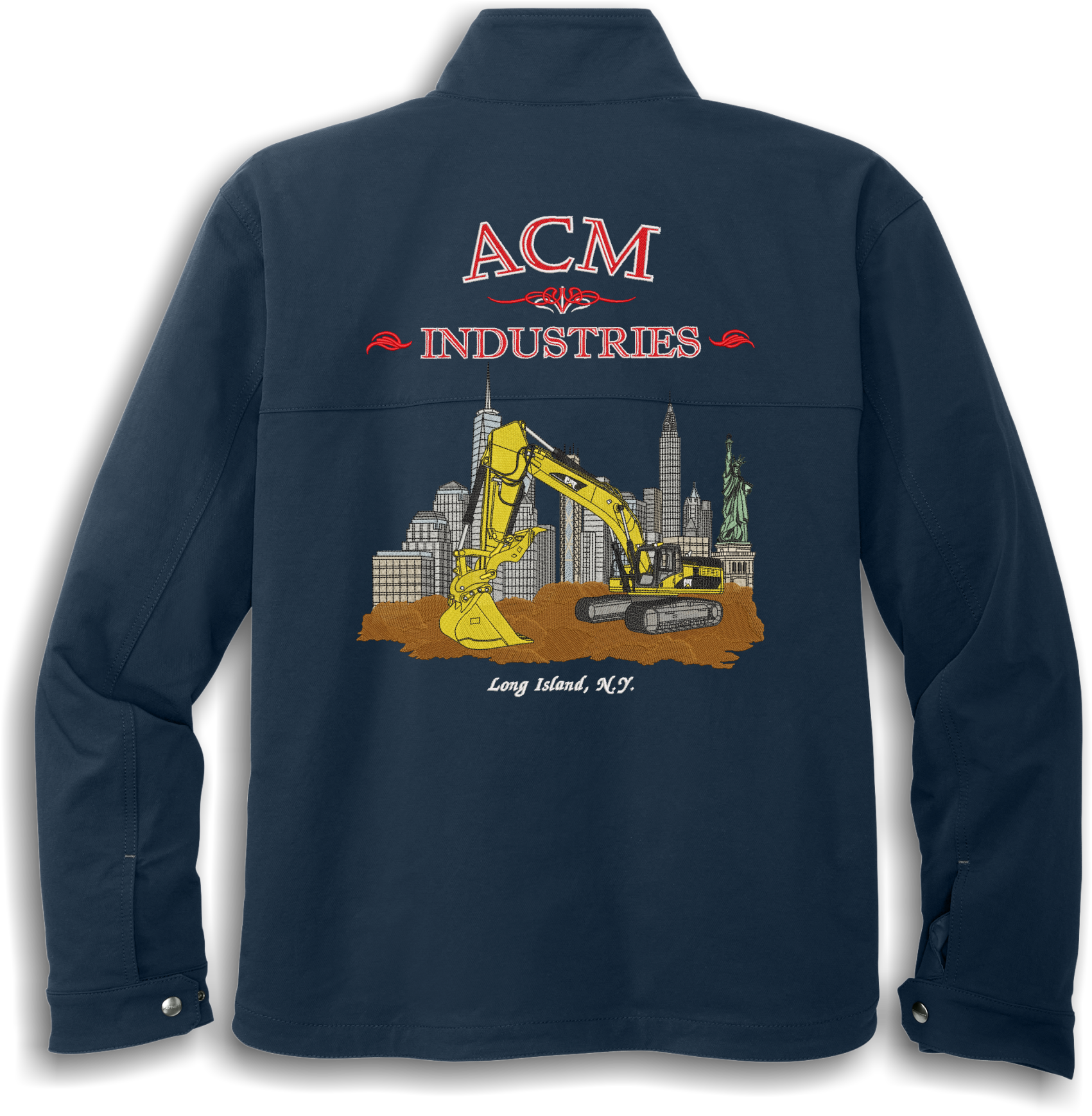 ACM Industries jacket with excavator design