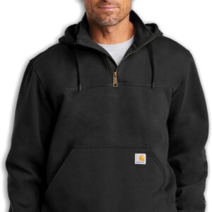Man wearing black Carhartt hoodie