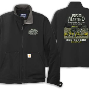 Black Carhartt jacket with Martino logo and design